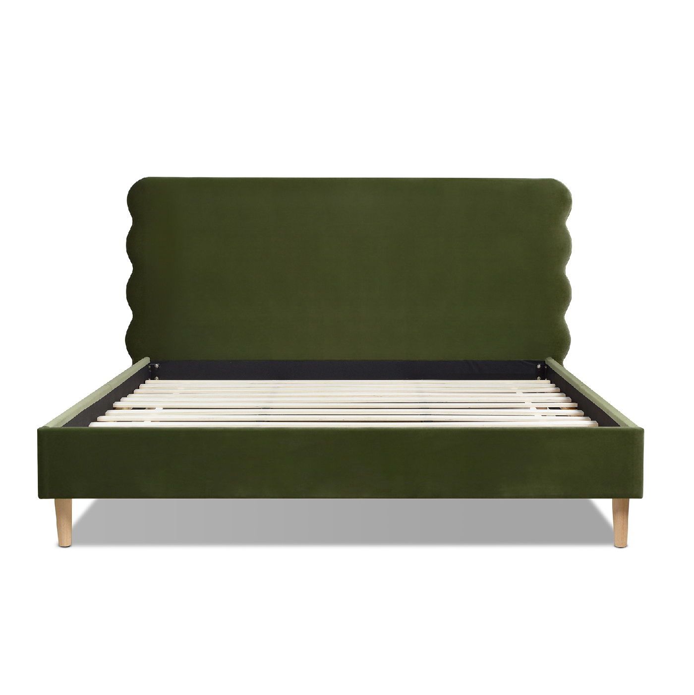 Stockholm - Modern Wavy Headboard Platform Bed