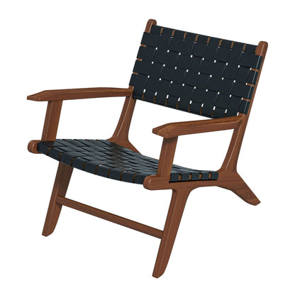 Melody - Strap Leather Teak Wood Lounge Chair