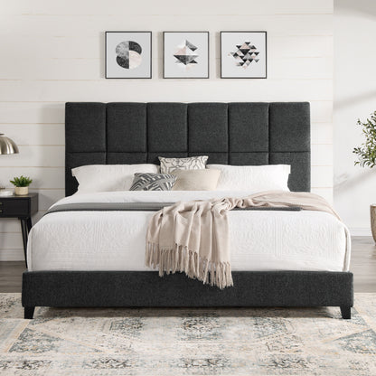 Squares Upholstered Platform Bed