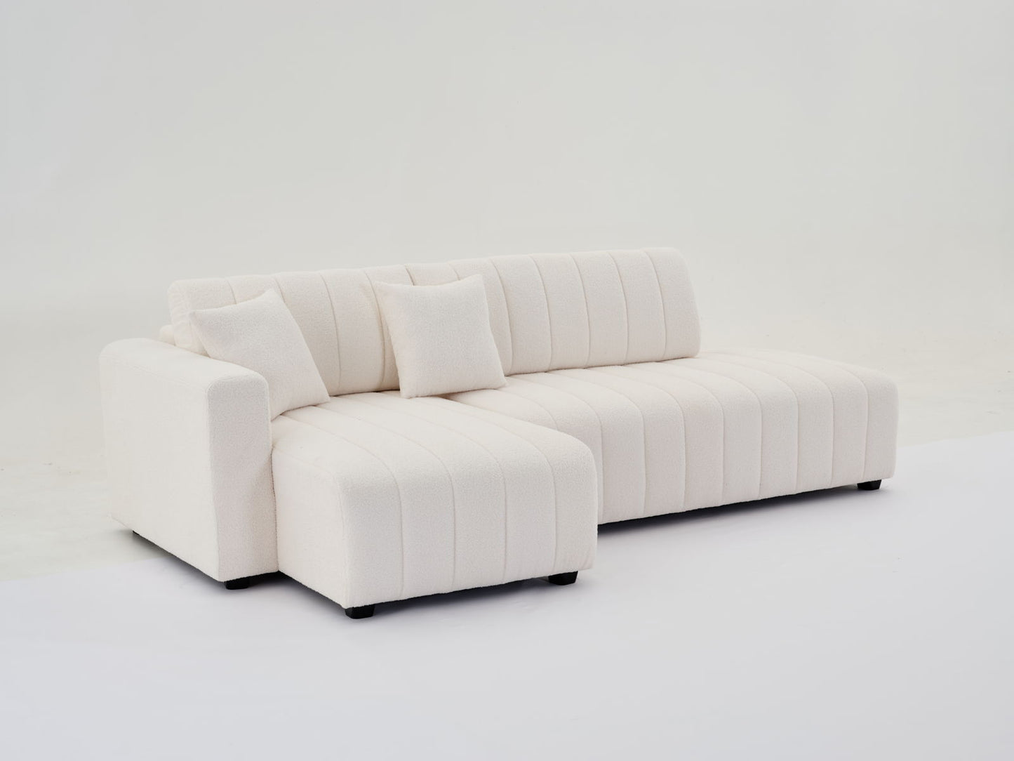 Jessica - Lamb Wool Sectional Sofa With Chaise