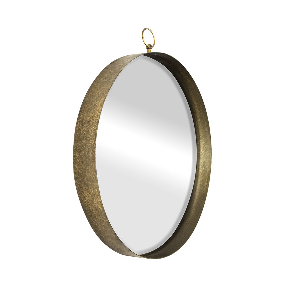 Round Mirror, Circle Mirror With Iron Frame For Living Room Bedroom Vanity, Entryway Hallway