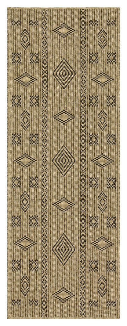 Earth - 7'10" X 10'3" Indoor / Outdoor Area Rug - Natural / Black