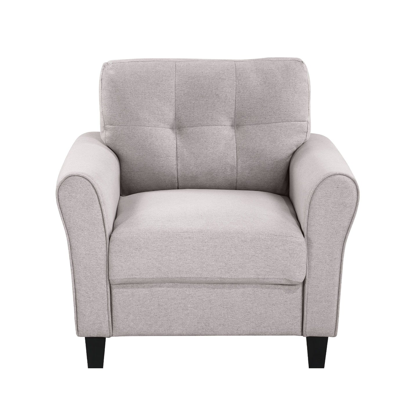 Modern Living Room Armchair Linen Upholstered Couch Furniture For Home Or Office