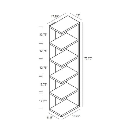 Book Stand, Home Display Bookcase With 5 Tier Shelves