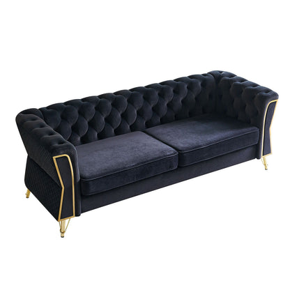 Modern Tufted Velvet Sofa For Living Room