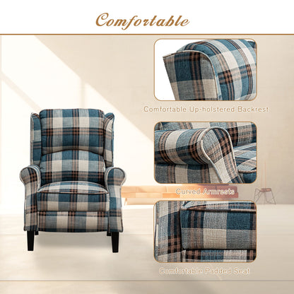 Vintage Armchair Sofa Comfortable Upholstered Leisure Chair / Recliner Chair For Living Room