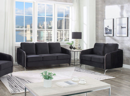 Hathaway - Velvet Fabric Sofa Set