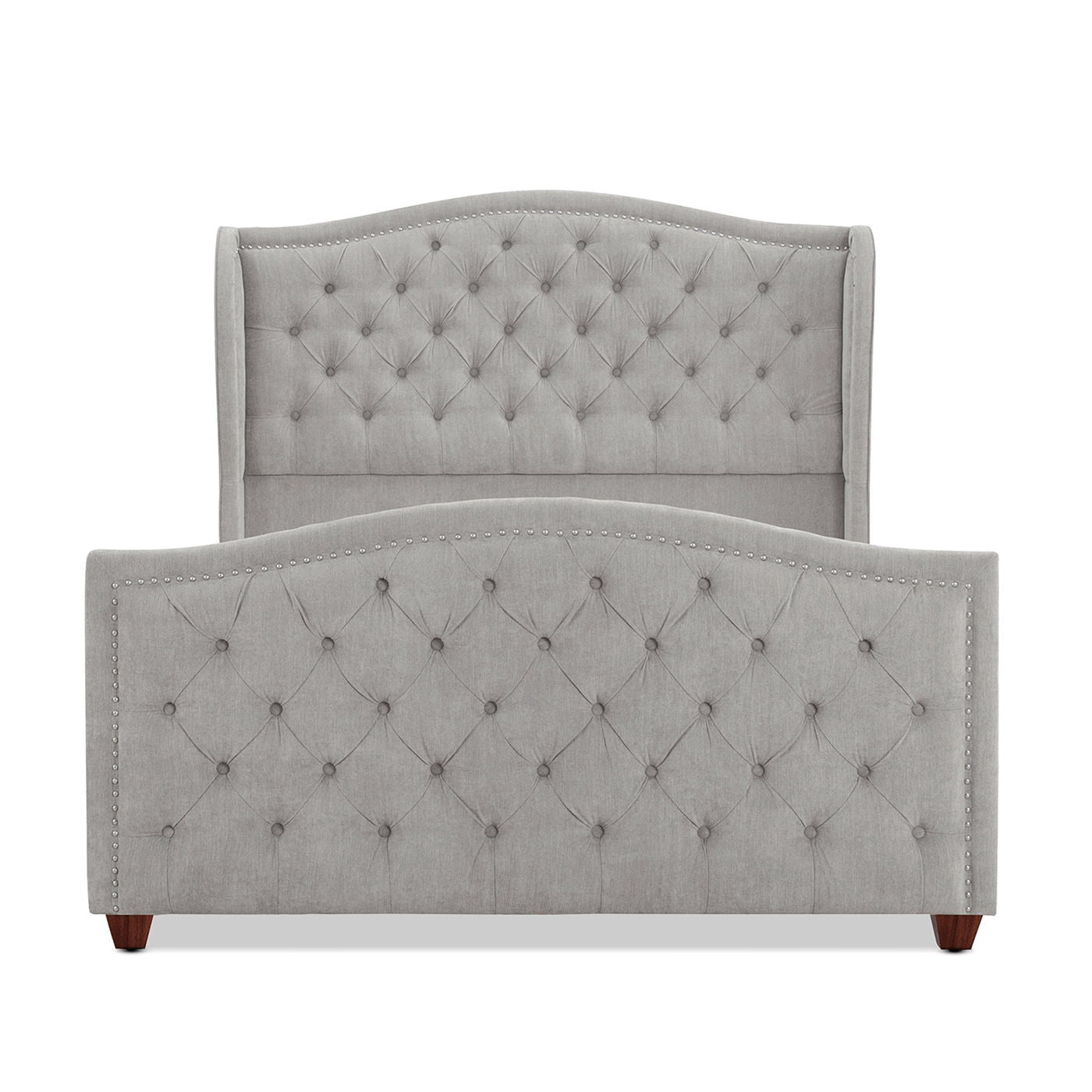 Marcella - Upholstered Shelter Headboard Bed Set