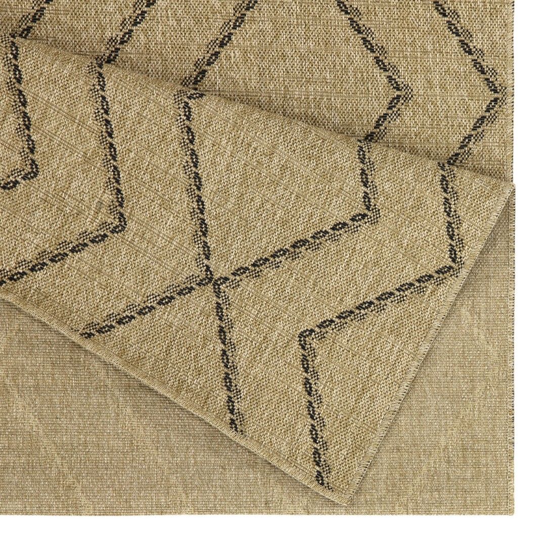 Earth - Indoor / Outdoor Polypropylene Area Rug - Jute / Black