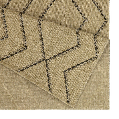 Earth - Indoor / Outdoor Polypropylene Area Rug - Jute / Black