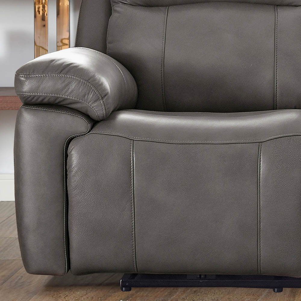 Riverside - Power Headrest Lumbar Zero Gravity Recliner - Light Gray