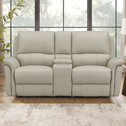 Erindale - Power Headrest Zero Gravity Reclining Loveseat With Console - Off White