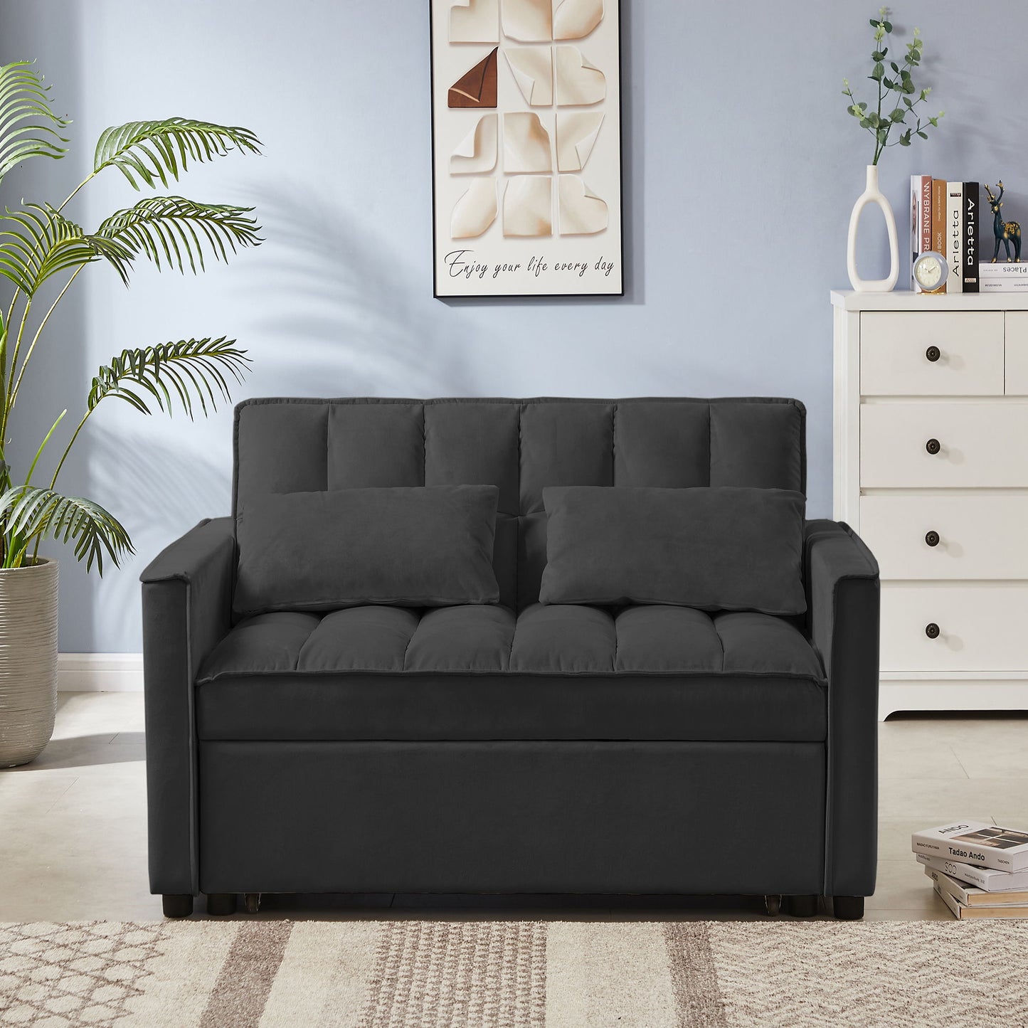 Velvet Loveseat Sofa Bed