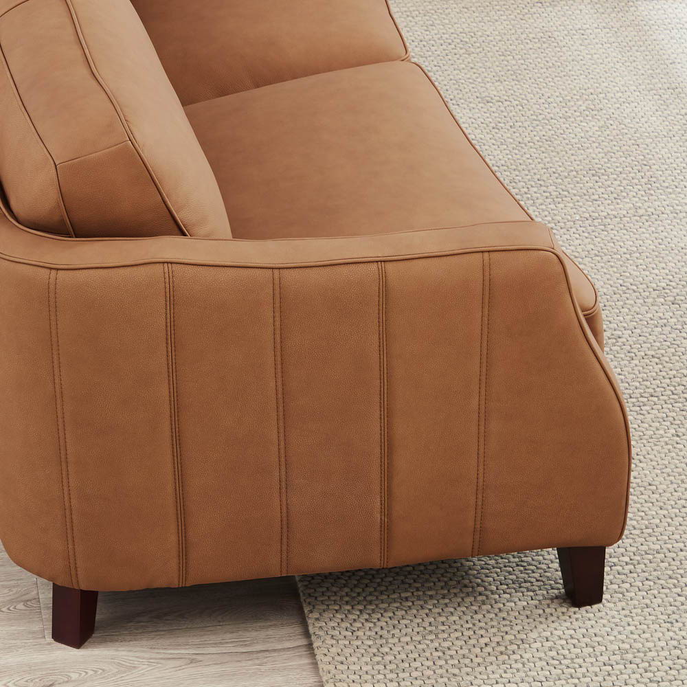 Aria - Top Grain Leather Sofa Couch - Brown