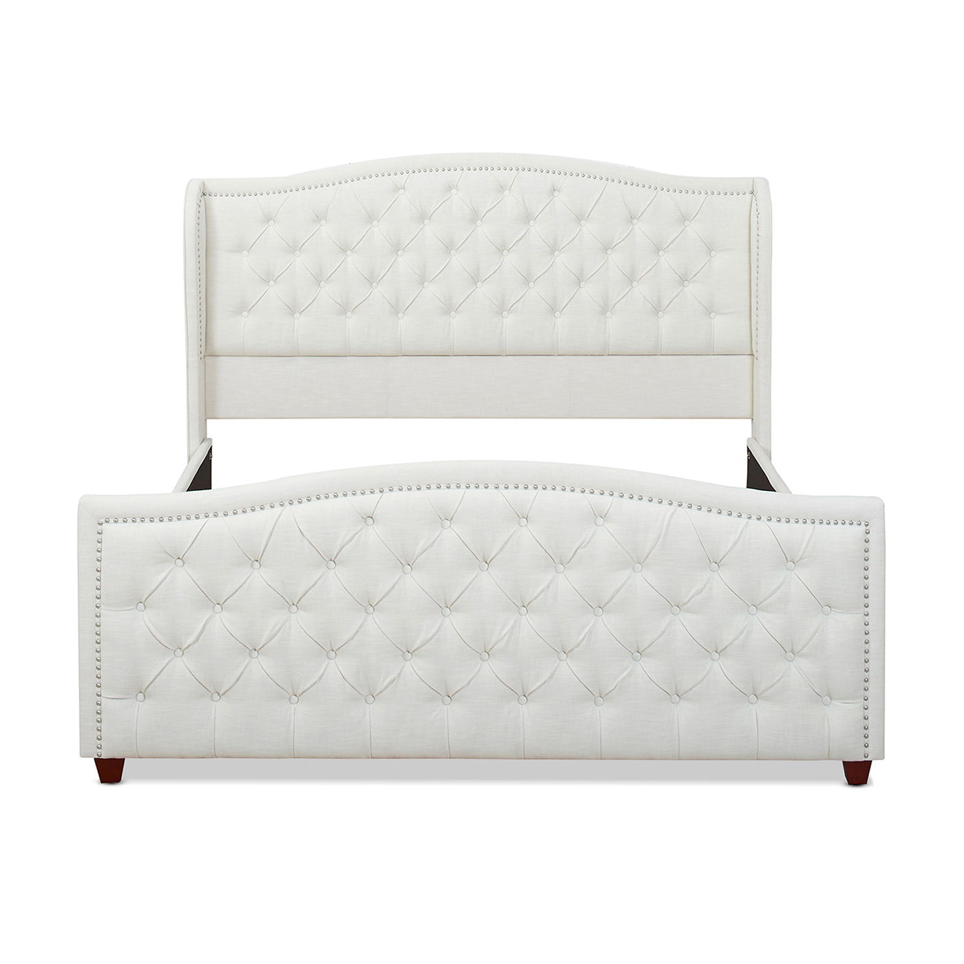 Marcella - Upholstered Shelter Headboard Bed Set