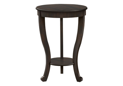 Accent End Table, 2 Tier, Traditional - Walnut