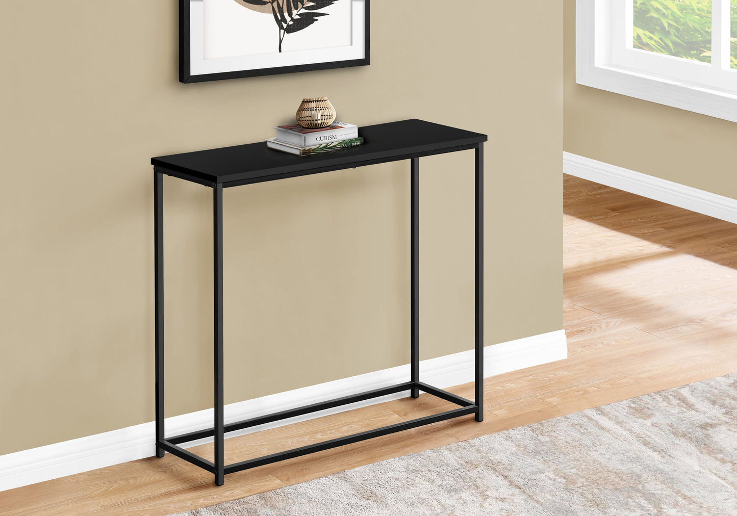 Accent Console Table For Entryway, Stable Support, Contemporary & Modern