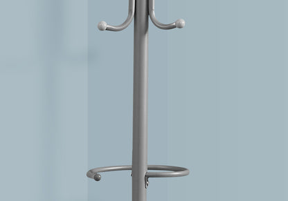 Coat Rack, Hall Tree, Free Standing, Hanging Bar, 6 Hooks, Entryway, Contemporary & Modern