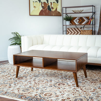 Hazel - Solid Wood Coffee Table - Walnut Brown