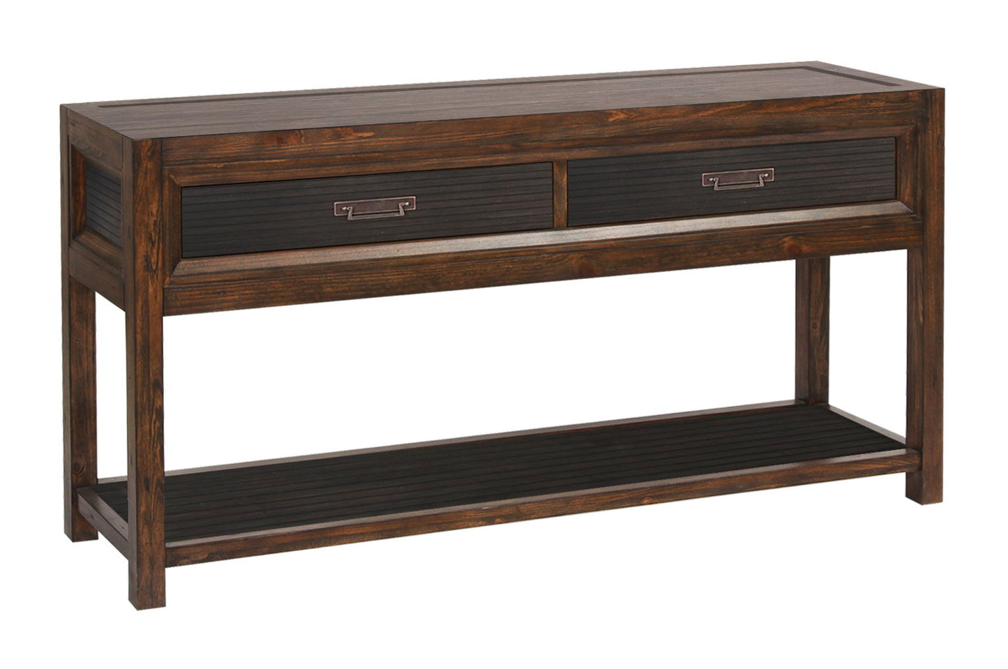 Branson - 2-Drawer Sofa Table, Two-Tone - Brown