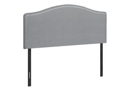 Queen Size, Bed Headboard Only, Upholstered, Transitional - Gray