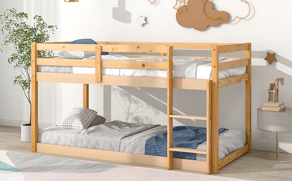 Twin Over Twin Floor Bunk Bed