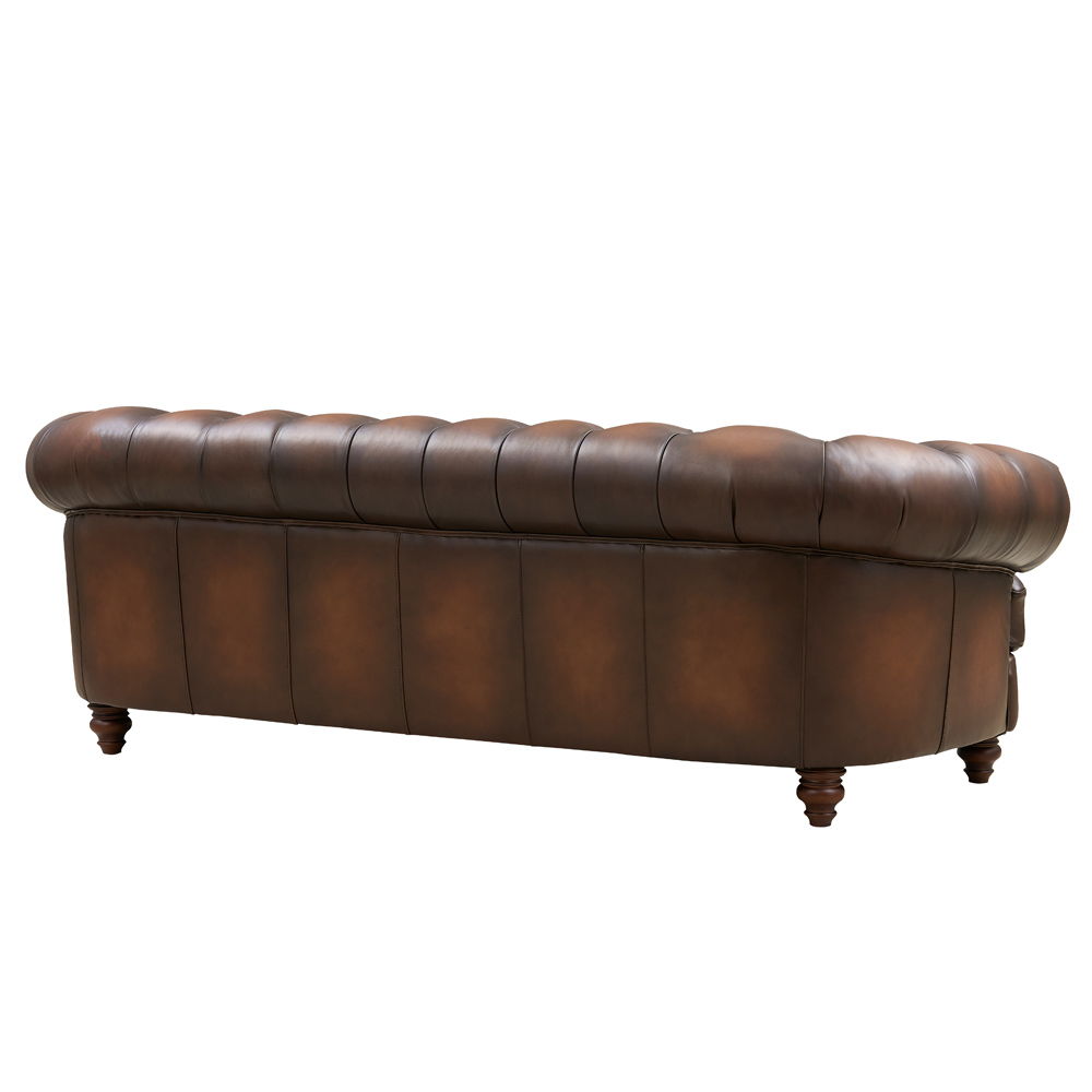 Newport - Leather Sofa - Caramel