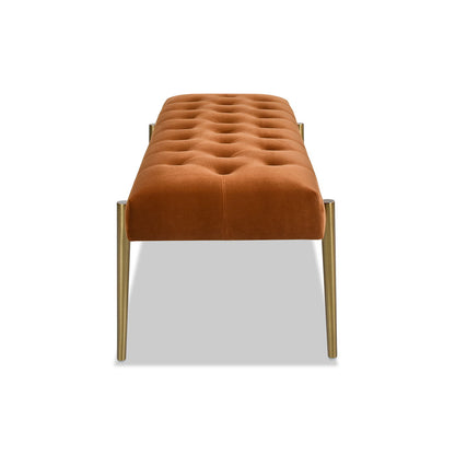 Aria - Upholstered Gold Accent Bench