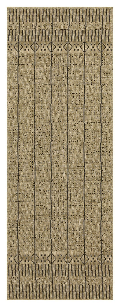 Earth - 7'10" X 10'3" Polypropylene, Indoor / Outdoor Area Rug - Jute / Black