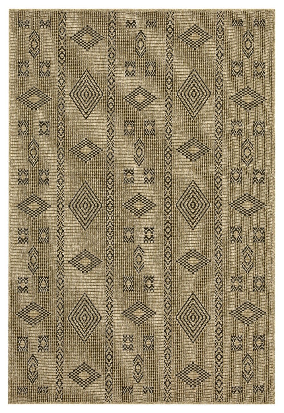 Earth - 7'10" X 10'3" Indoor / Outdoor Area Rug - Natural / Black