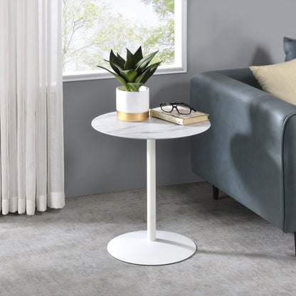 Circa - 17.5" End Table With Marble Textured Top