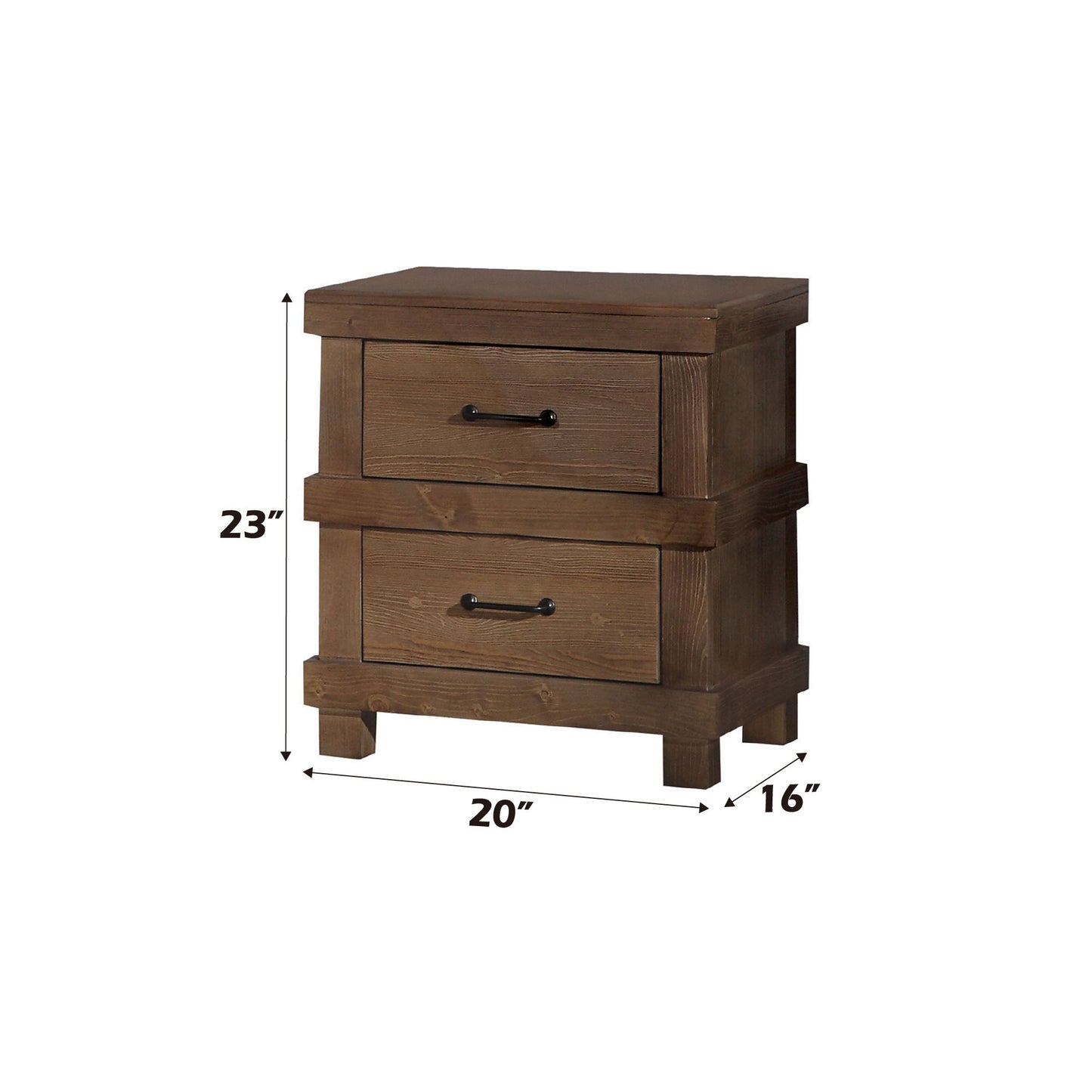 Adams - Antique Nightstand - Oak