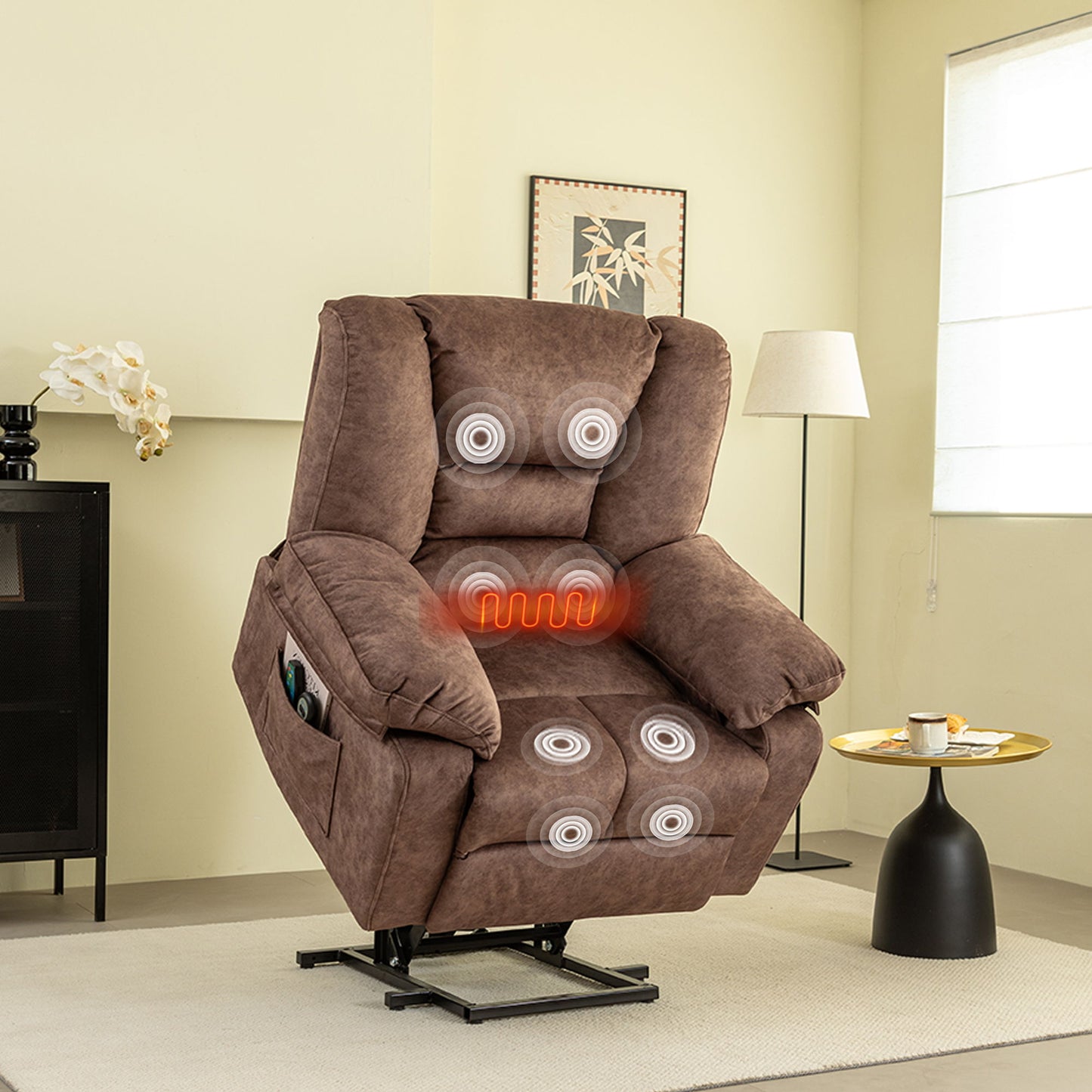 Power Lift Recliner Chair Sofa With Massage