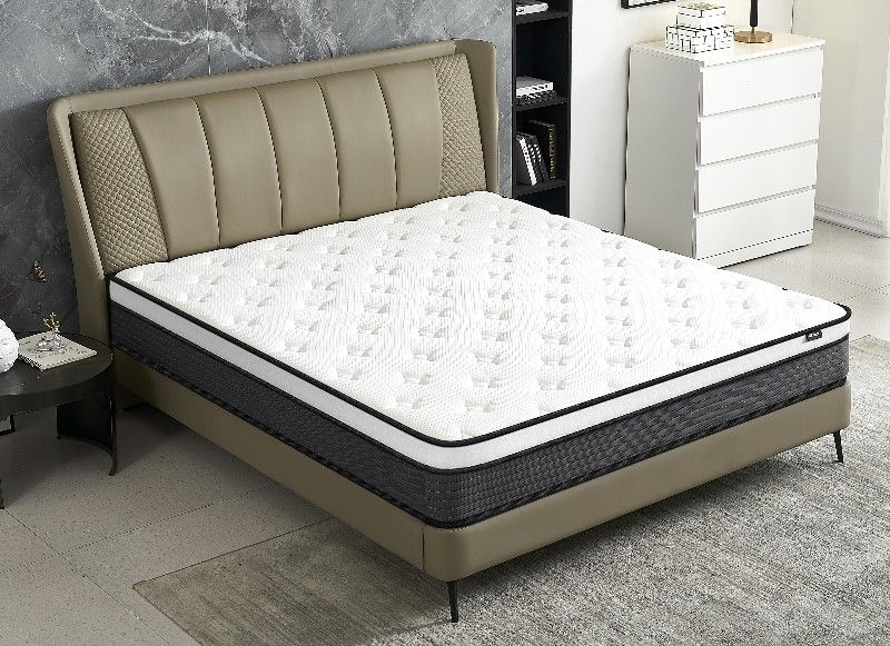 10" Hybrid Pillow Top Mattress A Box With Breathable And Hypoallergenic Design, Medium Firm For Lumbar Support