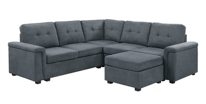 Isla - Fabric Sectional Sofa With Ottoman