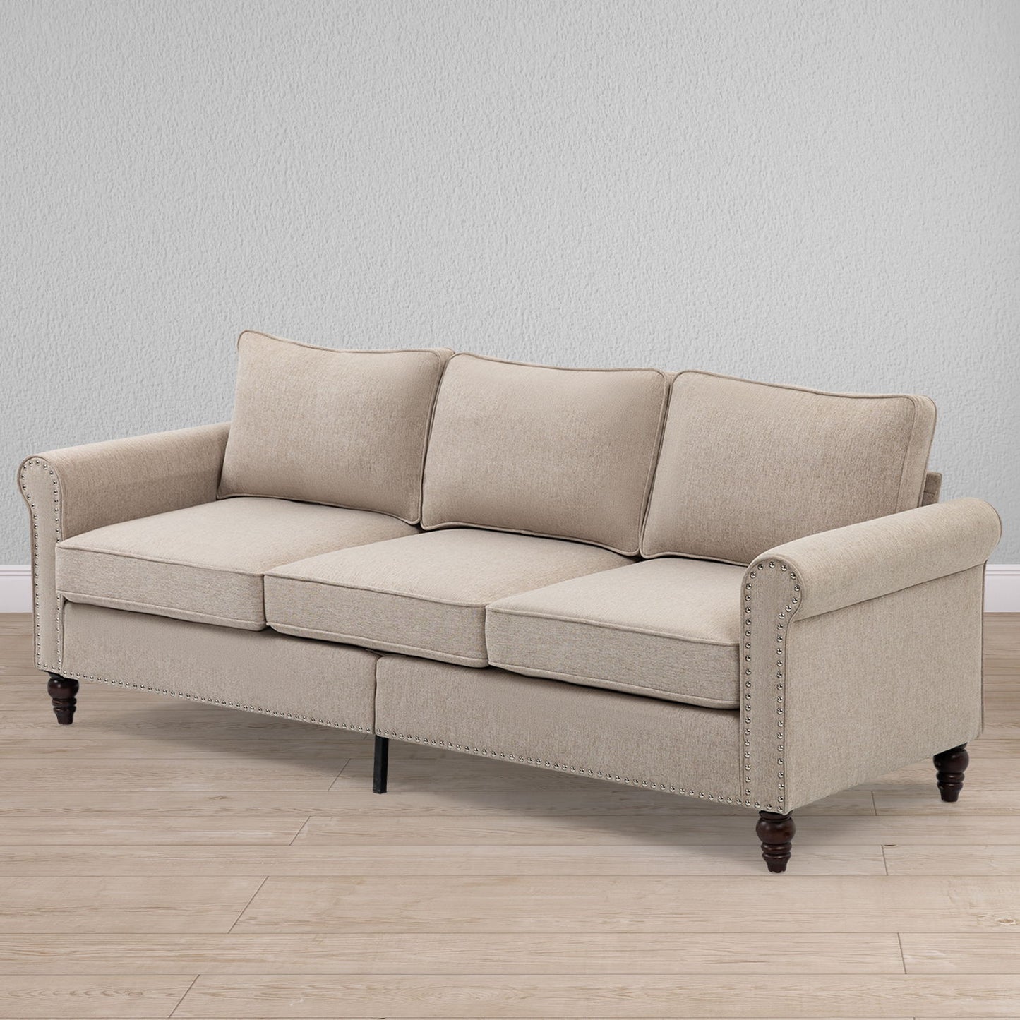 Loveseat Sofa, Mid-Century Modern Couches For Living Room, Button Tufted Sofa