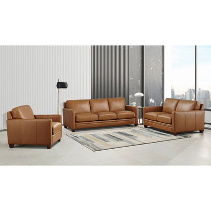 Naples - Leather Chair - Cognac