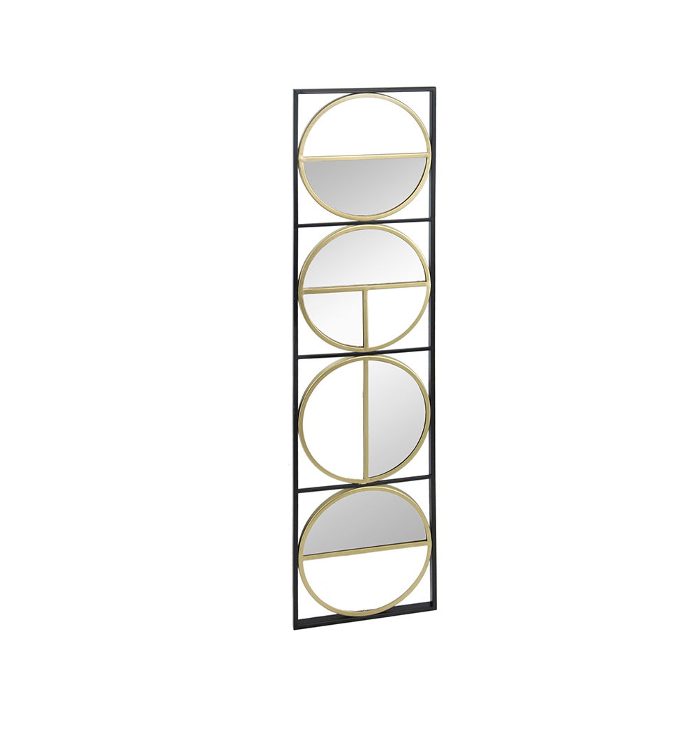 Eclectic Styling Metal Beaded Wall Mirror With Contemporary Design For Bedroom, Liveroom & Entryway