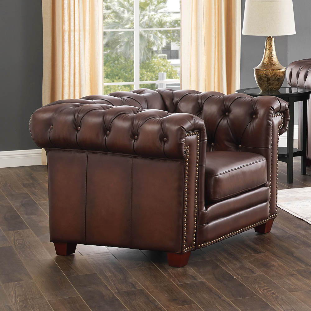 Stanwood - Leather Chair - Caramel