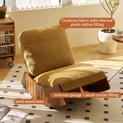 Comfortable Glider Rocking Chair, High-Quality Upholstery Glider Chair, Solid Wood Frame, Perfect For Multiple Settings Accent Reading Chair For Bedroom, Living Room, Nursery