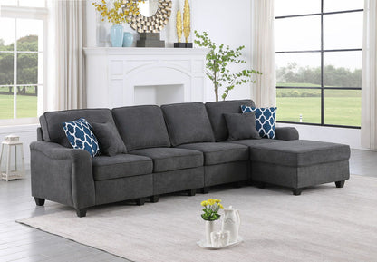 Leo - Woven Modular Sofa And Ottoman (Set of 2)