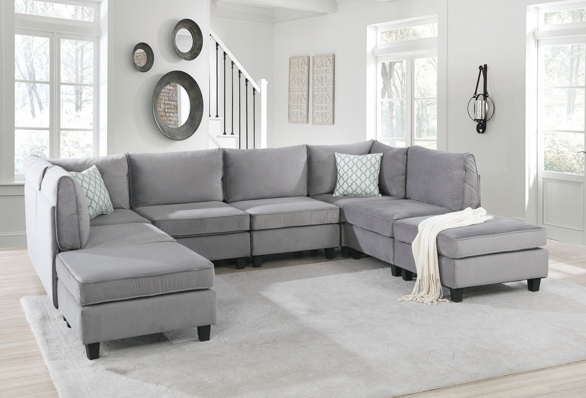 Simona - Velvet Modular Sectional Sofa