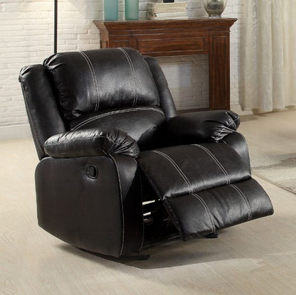 Zuriel - Synthetic Leather Recliner Chair - Black