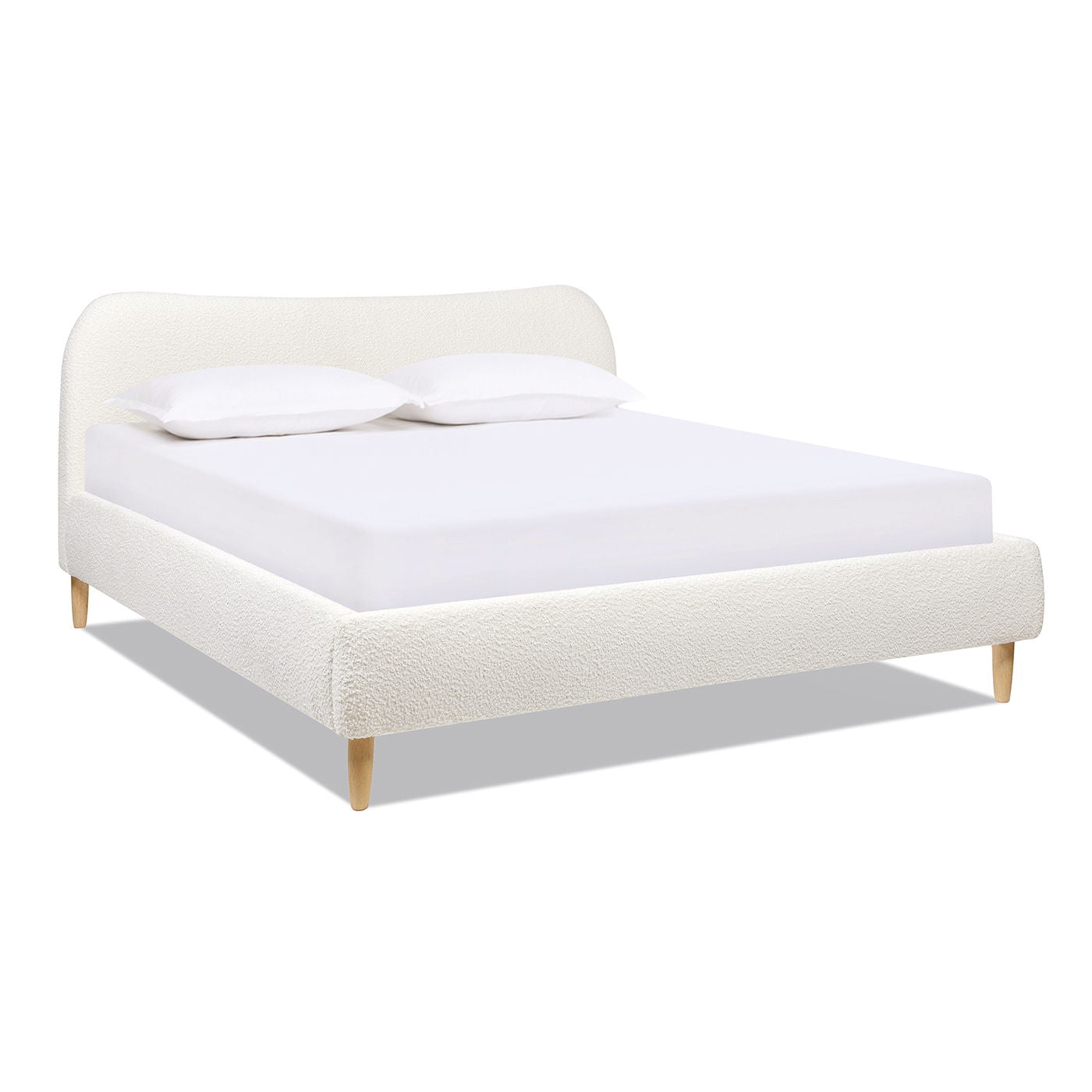 Roman - Curved Headboard Upholstered Platform Bed