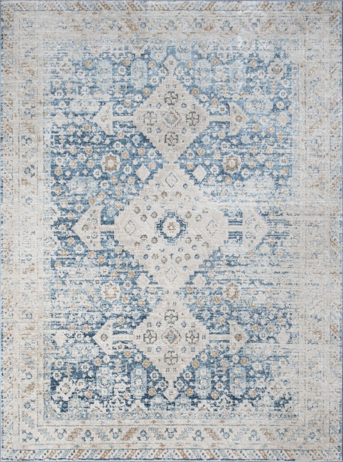 Noble - 5'3" X 7'3" Area Rug - Blue / Polyester