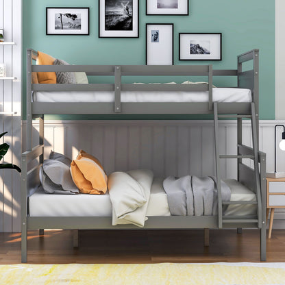 Bunk Bed With Ladder, Safety Guardrail, Perfect For Bedroom