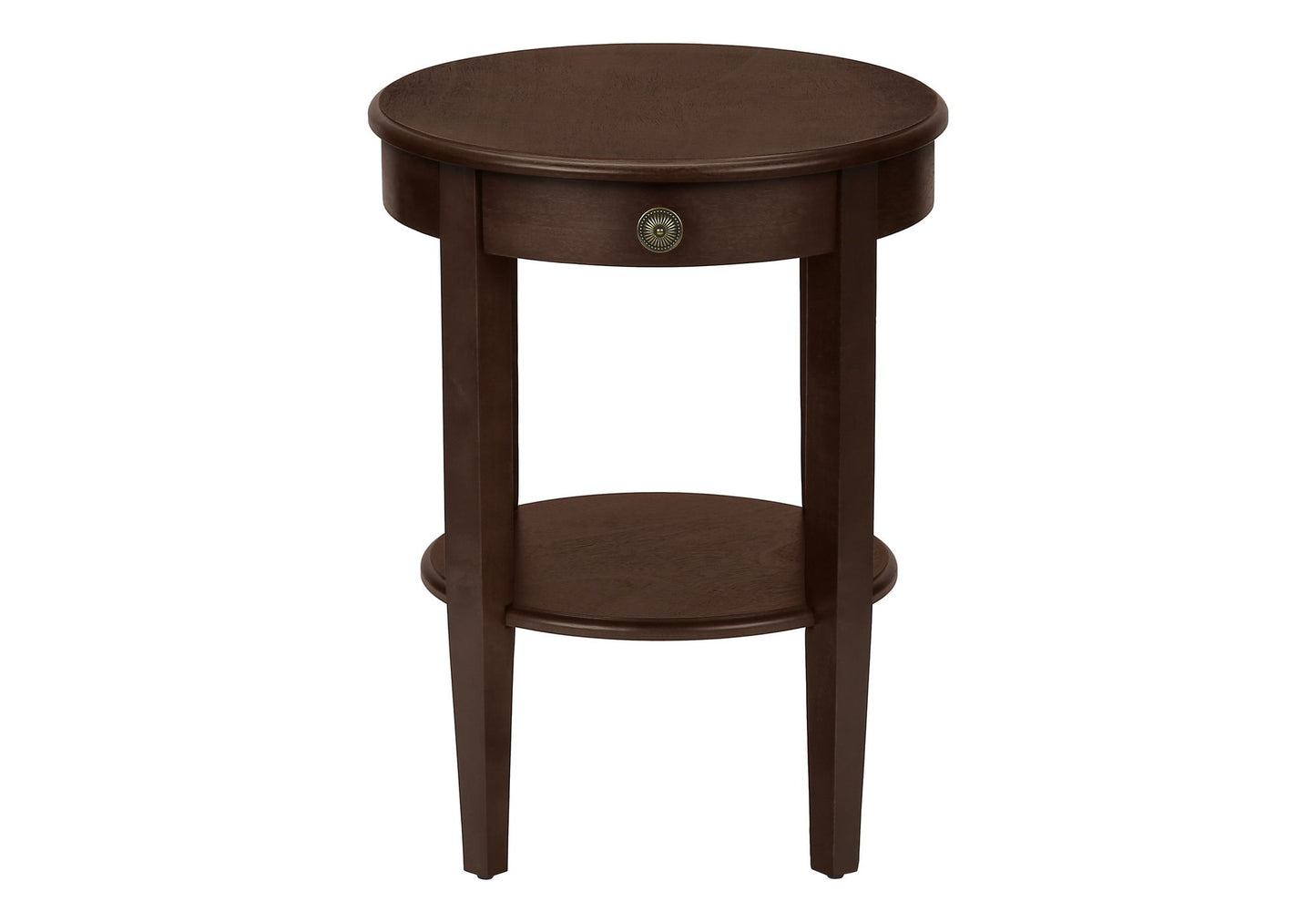 Accent Table, 2 Tier, Transitional - Espresso