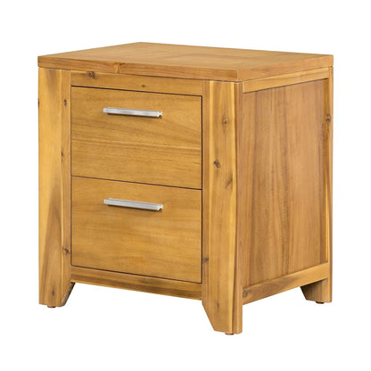 Compact Design Nightstand - Natural Brown