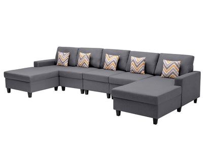 Nolan - Fabric 5 Piece Sectional Sofa With Interchangeable Legs