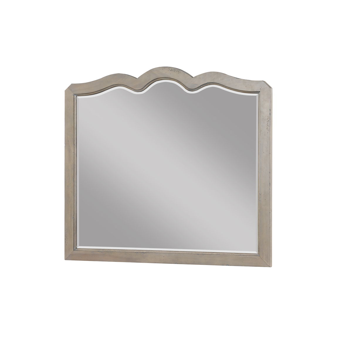 Laurel - Grove Scallop Shaped Mirror - White Poplar